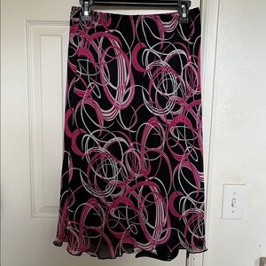 Dressbarn Black and Pink Skirt